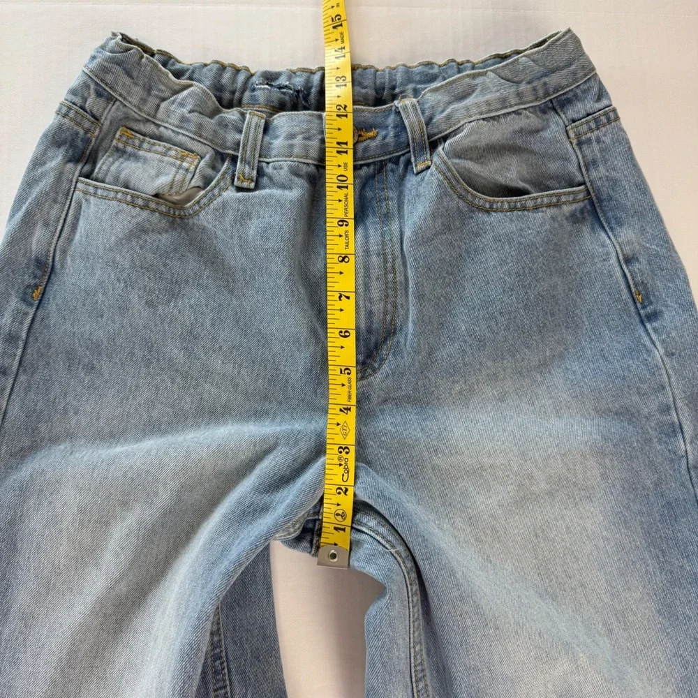 J. Galt Shanghai Light Wash Wide Leg Baggy‎ Jeans High Rise Size Small